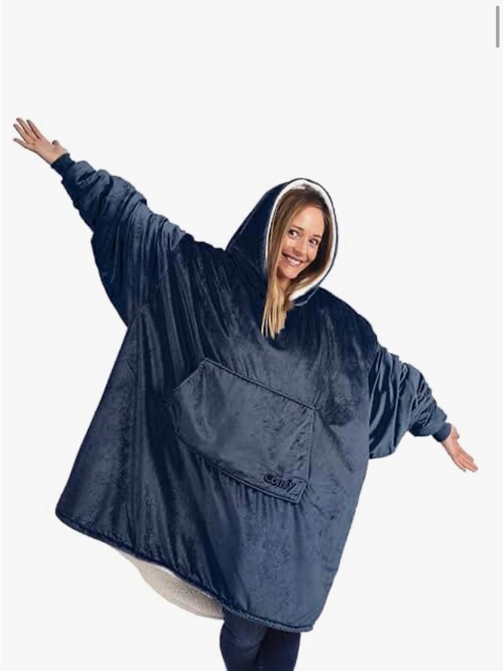 The COMFY wearable blanket hoodie Sherpa cozy warm camping gaming lounge gift